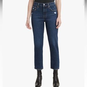 Levi's 501 Straight Fit Women Jeans Sz 26 x26 Cropped High Rise Straight Denim